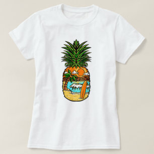 Surf Beach PineapleT-Shirt T-Shirt