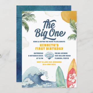Surf Beach Sommer Big One Einladung zum ersten Geb
