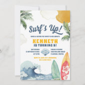 Surf Beach Sommer Einladung zum Geburtstag (Vorderseite)