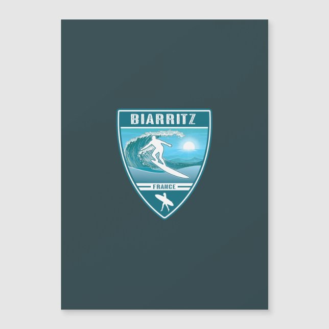 Surf Biarritz Frankreich Magnetkarte (Vorderseite)