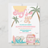 Surf Birthday Party Invitation Einladung (Vorderseite)