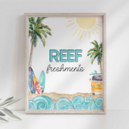 Surf Birthday Party Reef Freshign Fotodruck