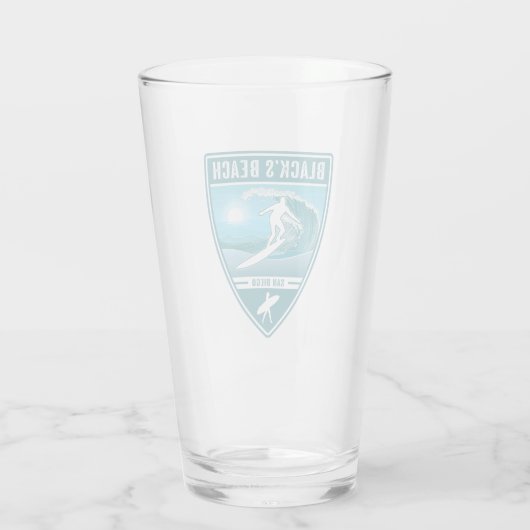 Surf Black's Beach San Diego Glas (Rückseite)