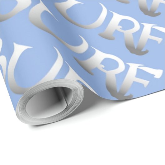 Surf-Blau, gekachelt aus Mattpapier Geschenkpapier (Rolleneckpunkt)