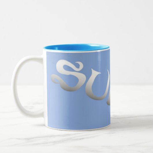 Surf blau geneigt zwei Töne Tasse (Links)