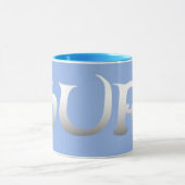 Surf-blaue Combo-Tasse Tasse (Zentrum)