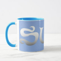 Surf-blaue Combo-Tasse