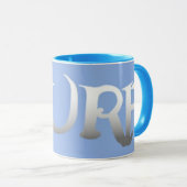 Surf-blaue Combo-Tasse Tasse (VorderseiteRechts)
