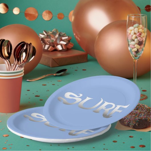 Surf-blaue Großpapier-Teller Pappteller (Multi)