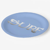 Surf-blaue Großpapier-Teller Pappteller (Schrägansicht)