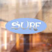 Surf-blaue ovale, opake Fensterklemme Fensteraufkleber (Blatt 2)