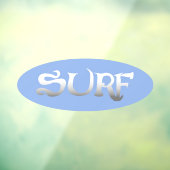 Surf-blaue ovale, opake Fensterklemme Fensteraufkleber (Blatt 3)