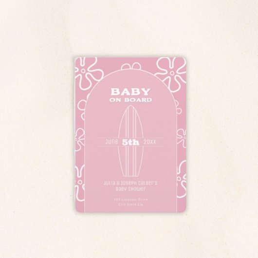 Surf Board Baby Shower - Custom Gender Neutral Einladung