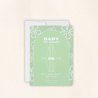 Surf Board Baby Shower - Custom Gender Neutral Einladung