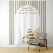 Surf Board Baby Shower Custom Gender Neutral Wandteppich (Beispiel)