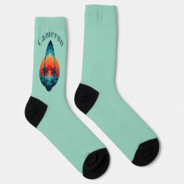 Surf Board Beach Socks Socken