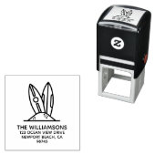 Surf-Board-Rücksendeadresse Permastempel (Beispiel)