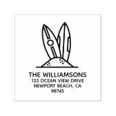 Surf-Board-Rücksendeadresse Permastempel (Design)