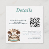 Surf Brides Wedding QR Code Begleitkarte (Vorderseite)