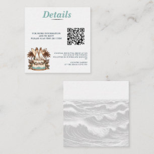 Surf Brides Wedding QR Code Begleitkarte