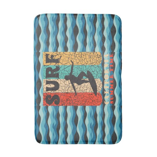 Surf California Bath Mat Badematte (Vorderseite Vertikal)