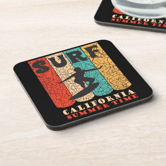 Surf California Beverage Coaster Getränkeuntersetzer (Linke Seite)