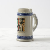 Surf California Palmen Strand Design Tasse (VorderseiteRechts)