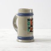 Surf California Palmen Strand Design Tasse (Vorderseite Links)