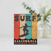 Surf California Postkarte (Stehend Vorderseite)