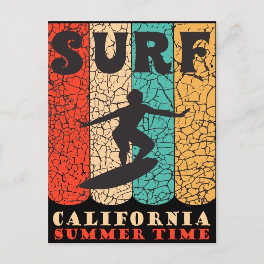 Surf California Postkarte (Vorderseite)