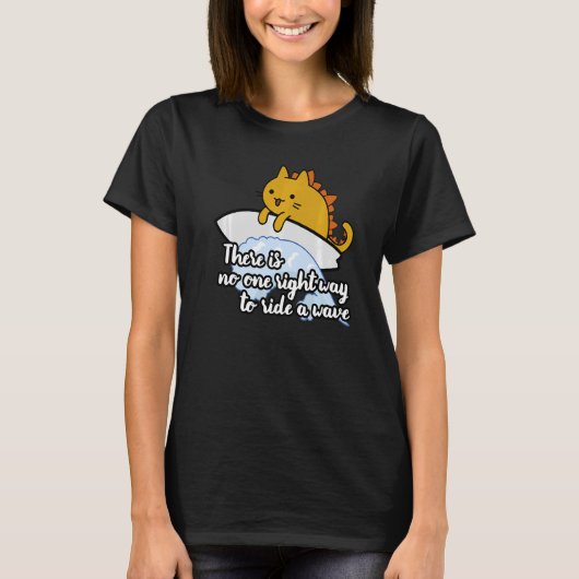 Surf catzilla Surfer Weg zum Wellenreiten T-Shirt (Vorderseite)
