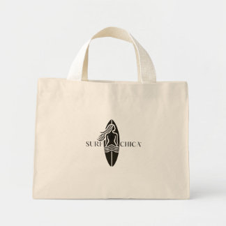 Surf Chica® Tote Bag - Coastal Lifestyle Leinwand Mini Stoffbeutel