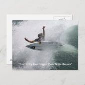, "Surf City Huntingon Beach California" Postkarte (Vorne/Hinten)