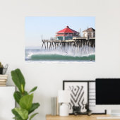 Surf City Huntington Beach Ca Poster (Heimbüro)