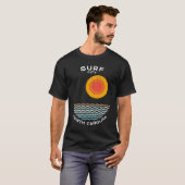 Surf City NC Summertime Vacationing Squiggly Waves T-Shirt (Vorne ganz)