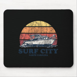 Surf City Nc Vintage Boote 70er Retro Boot Design Mousepad