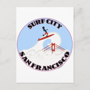 Surf City San Francisco Postkarte