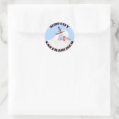 Surf City San Francisco Runder Aufkleber (Tasche)