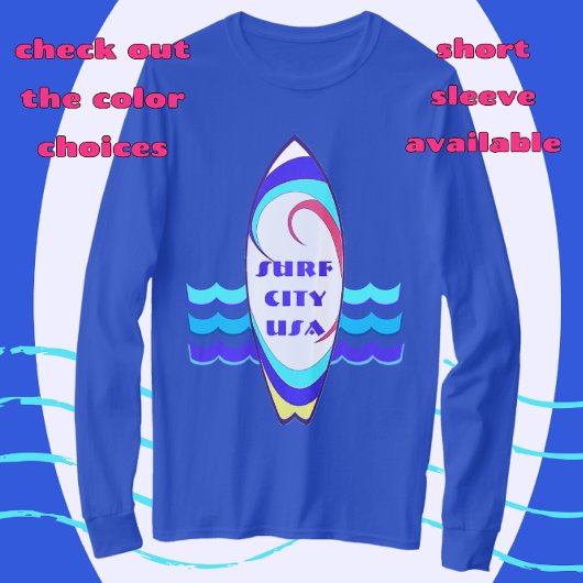 Surf City USA Surfboard Reiten Sie die Wellen T - T-Shirt