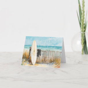 Surf-Coach Danke Postkarte Küsten-Surfbrett