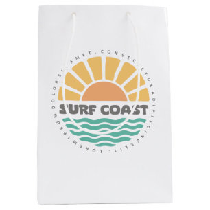 Surf Coast Vintage Sonnenuntergang Strand Retro De Mittlere Geschenktüte