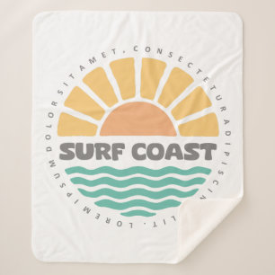 Surf Coast Vintage Sonnenuntergang Strand Retro De Sherpadecke