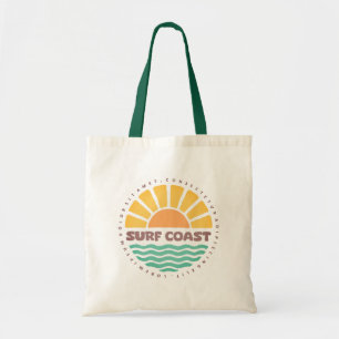Surf Coast Vintage Sonnenuntergang Strand Retro De Tragetasche