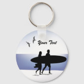 Surf Couple am Beach Schlüsselanhänger (Vorderseite)