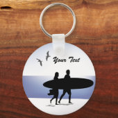Surf Couple am Beach Schlüsselanhänger (Vorderseite)