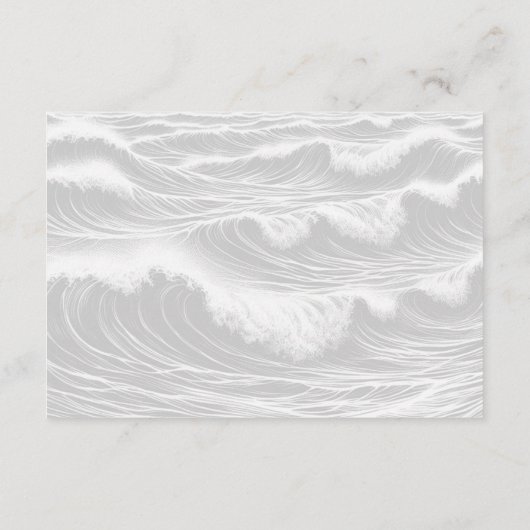 Surf Couple Wedding Begleitkarte (Rückseite)