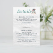 Surf Couple Wedding Begleitkarte (Stehend Vorderseite)