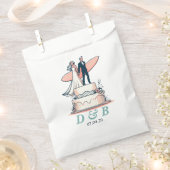 Surf Couple Wedding Geschenktütchen (Ausgeschnitten)
