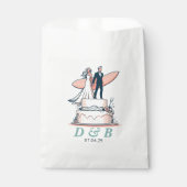 Surf Couple Wedding Geschenktütchen (Vorderseite)