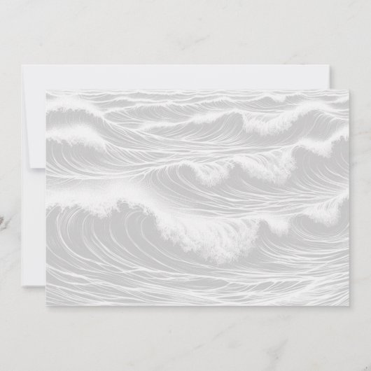 Surf Couple Wedding Save The Date (Rückseite)